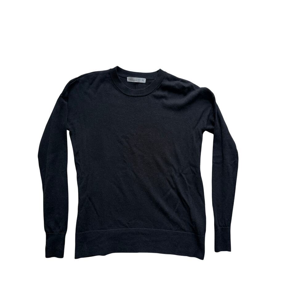 Icebreaker Women's Merino Wool Crewneck Sweater Black Minimalist XS